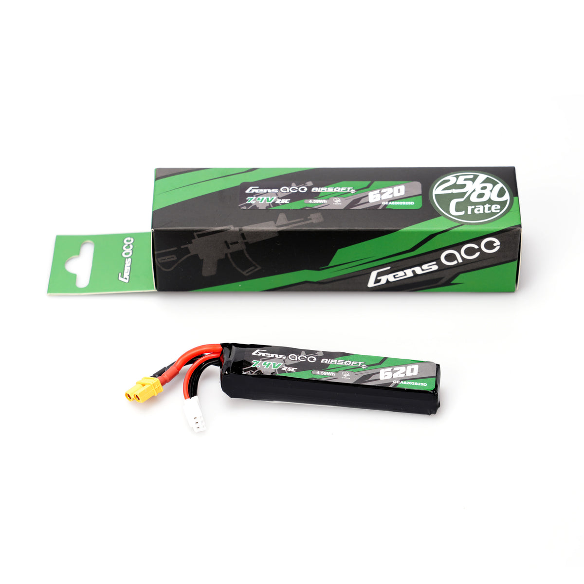 Gens ace 620mAh 7.4V XT30 Gel Blaster Battery