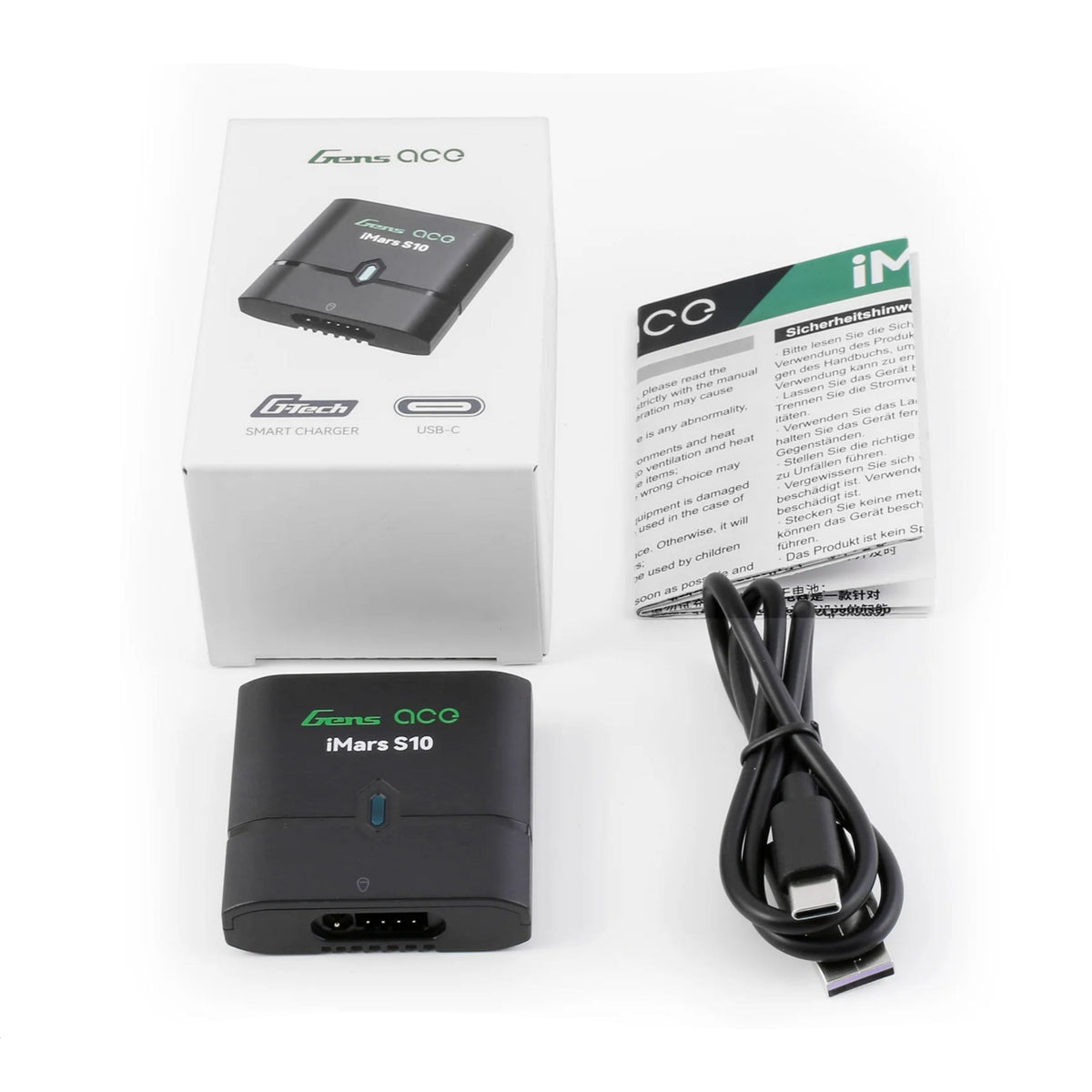 Gens ace iMars S10 Portable Smart Balance USB-C Charger for Gel Blasters