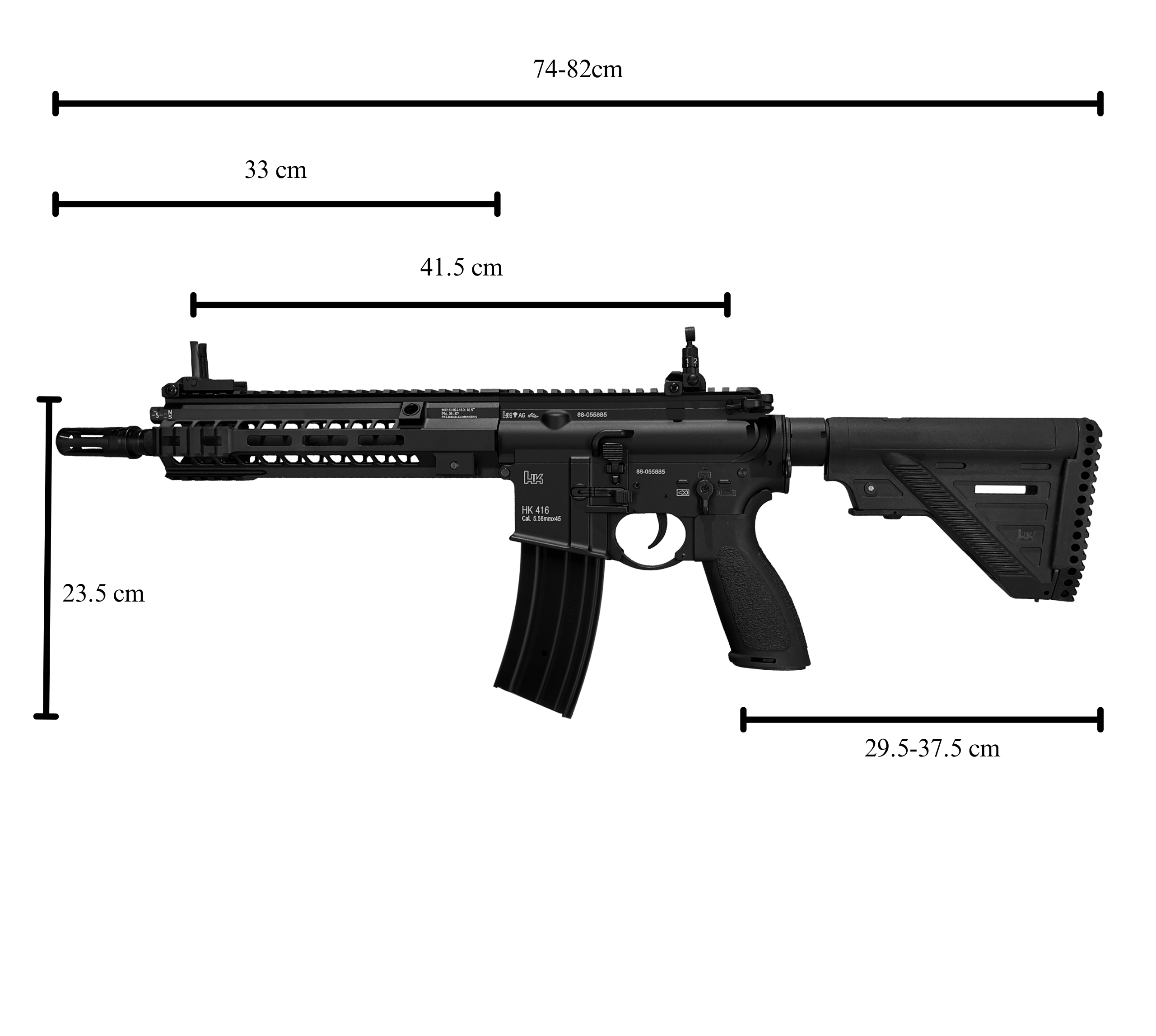 HK416 MK15 AEG Gel Blaster Replica | E&C Ultra Line