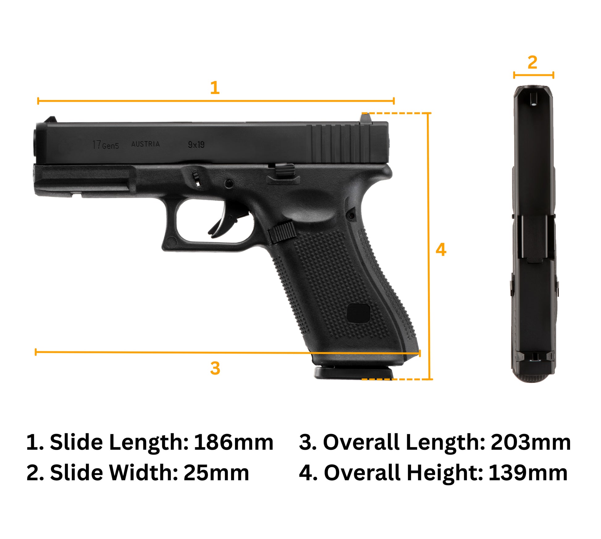 E&C G17 Gen5 Gas Blowback Gel Blaster Pistol