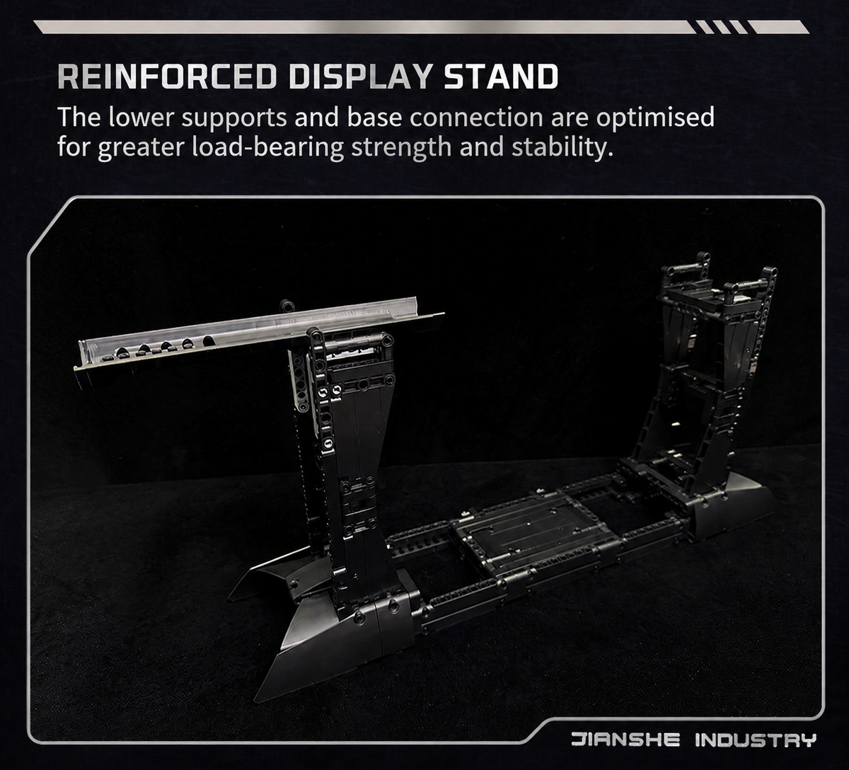 Reinforced display stand for QBZ191 building block model