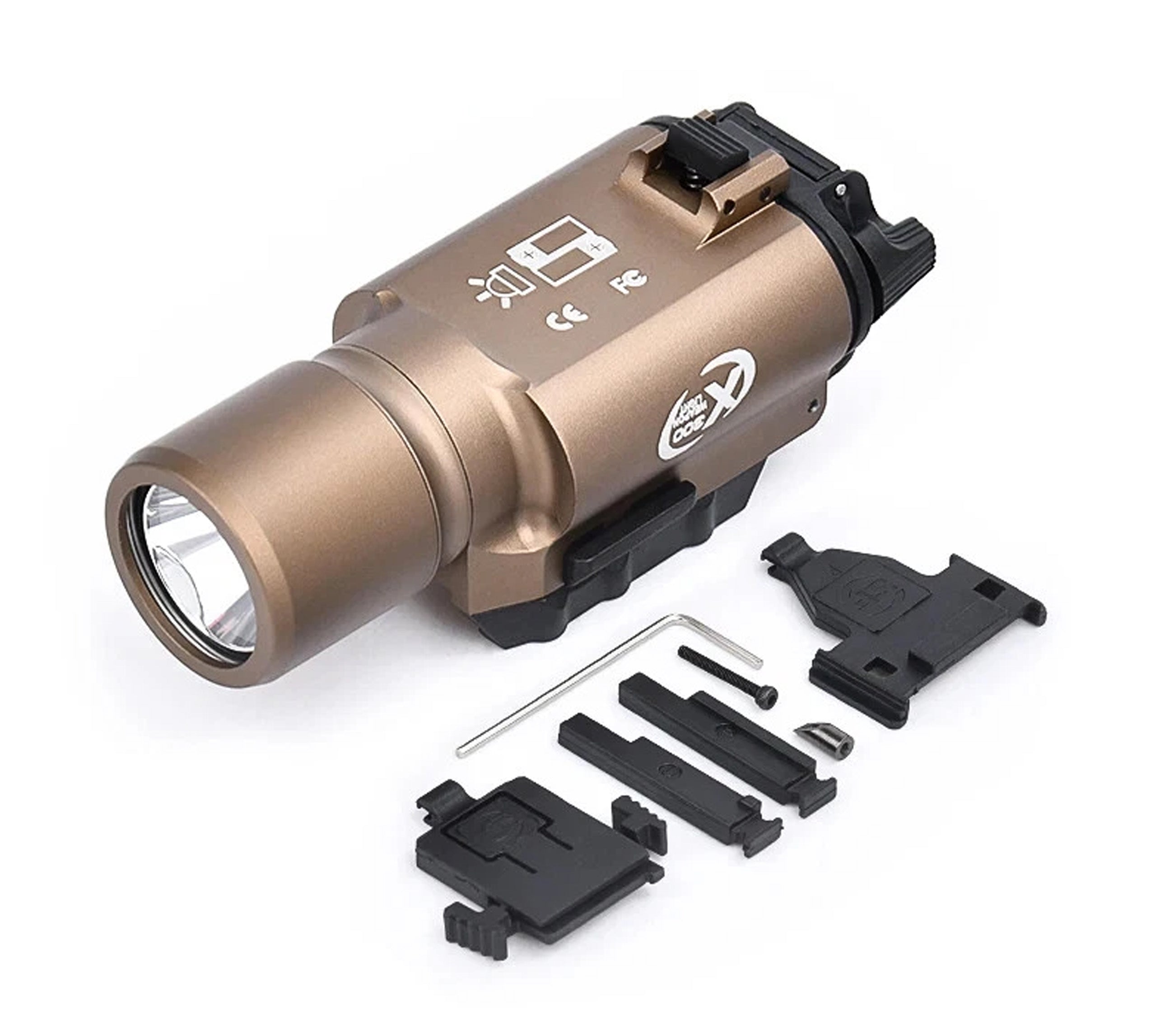 WADSN X300 Surefire LED Pistol Flashlight Torch - Tan