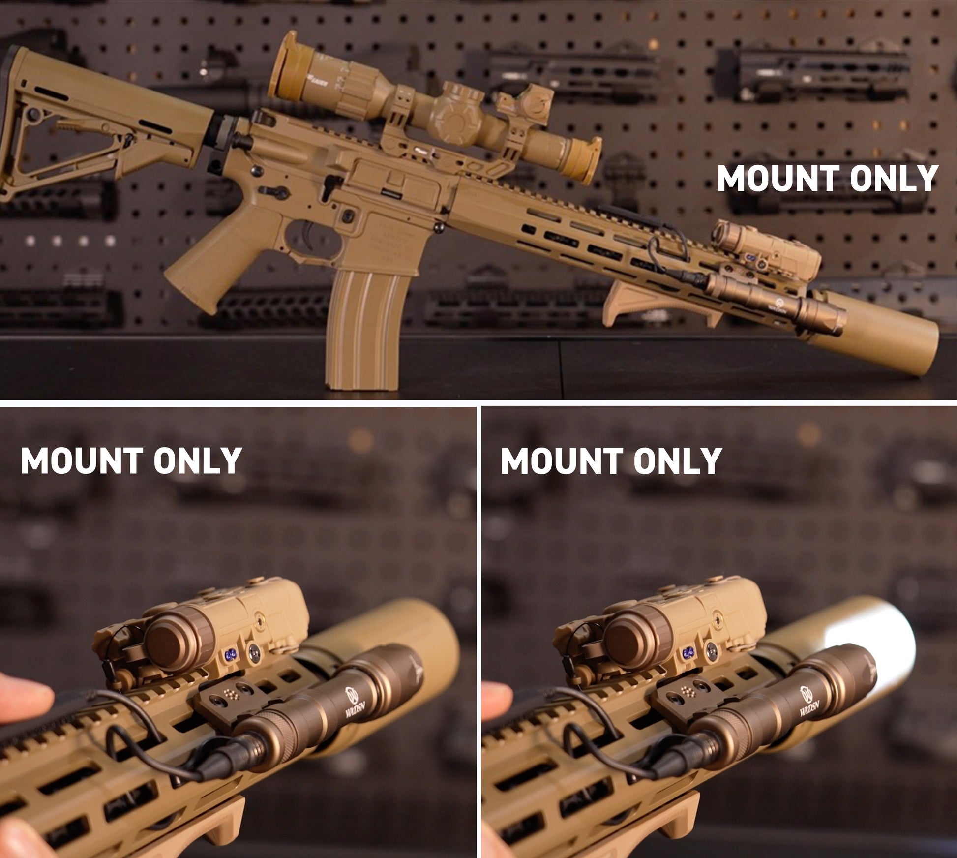 WADSN M-LOK/Keymod Offset Rail Light Mount for Gel Blaster
