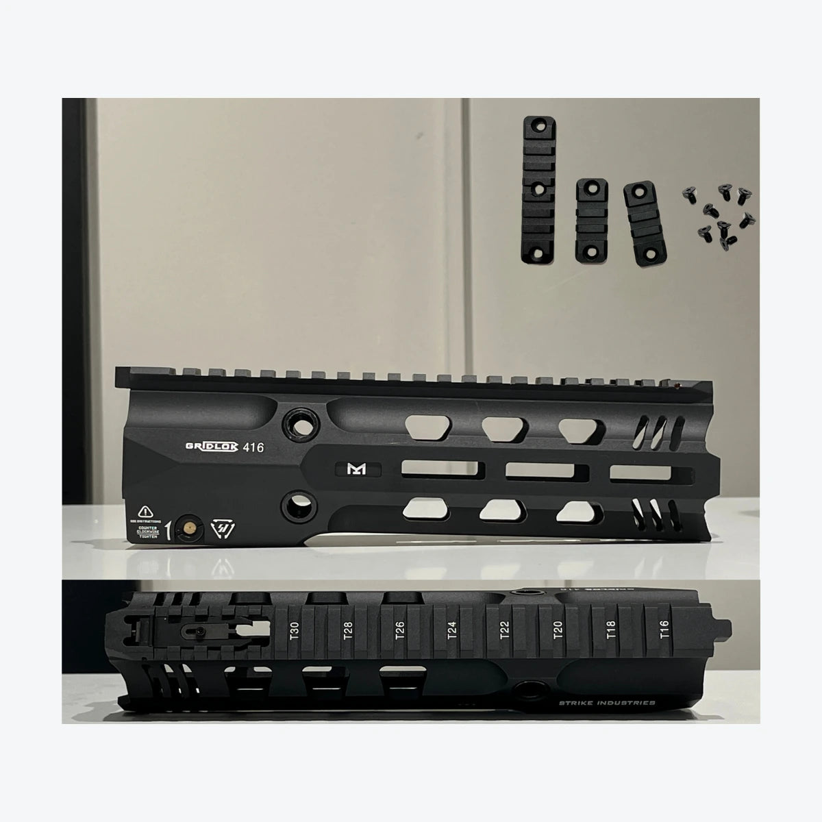 Strike Industries Gridlok Aluminium Alloy Handguard for 416 Gel Blaster Model