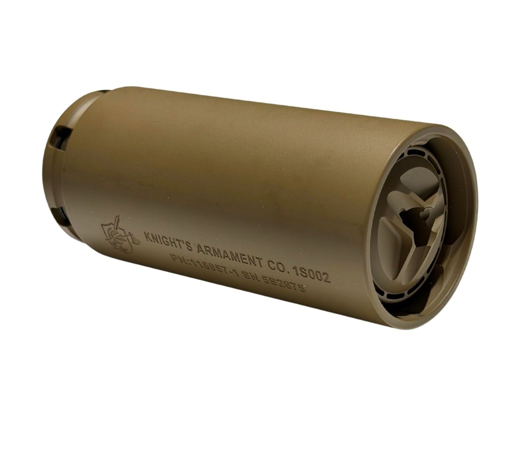 KAC QDC / MCQ-PRT Dummy Gel Blaster Mock Suppressor - FDE - Without flash hider