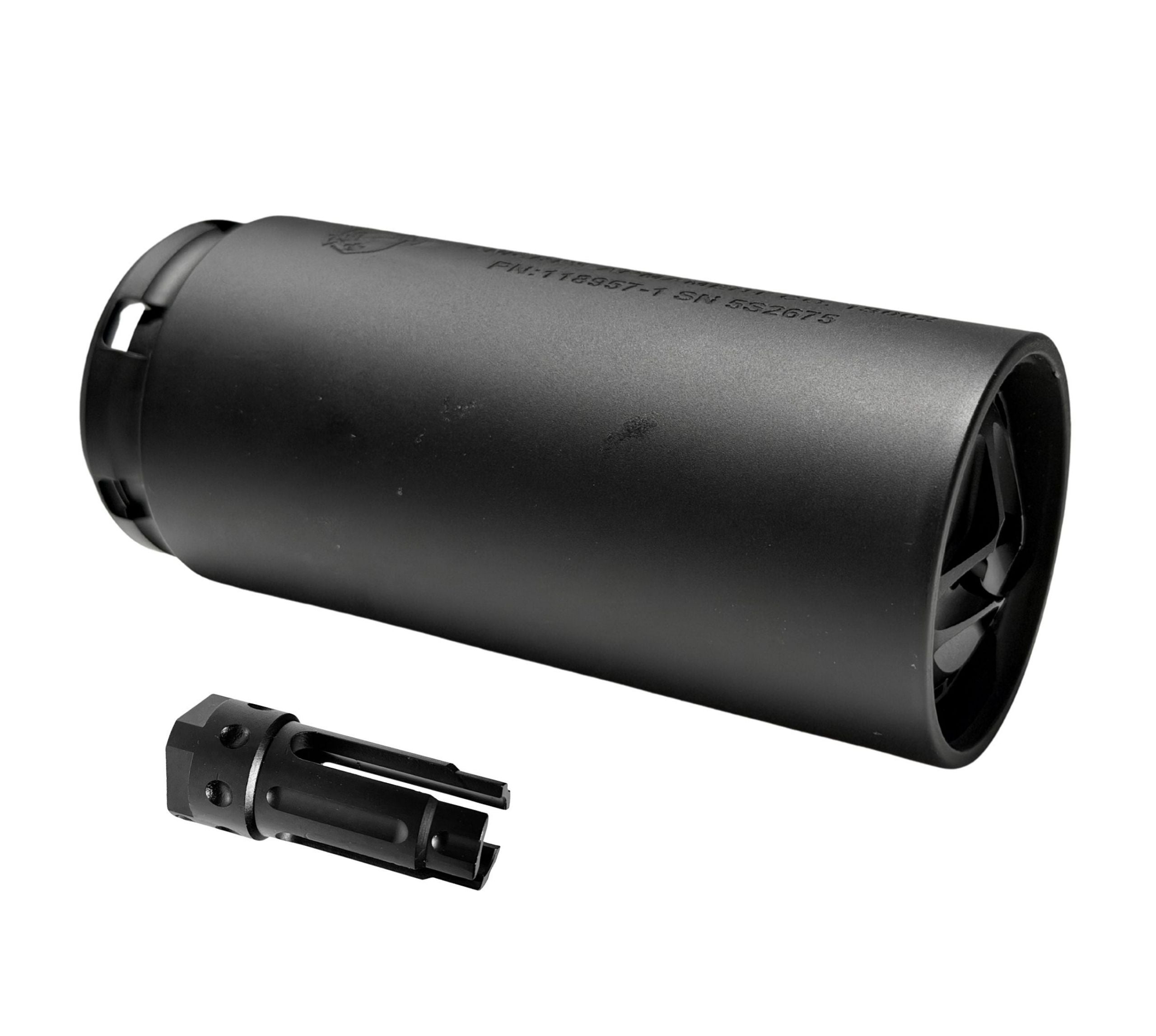 KAC QDC / MCQ-PRT Dummy Gel Blaster Mock Suppressor - BLK - With flash hider