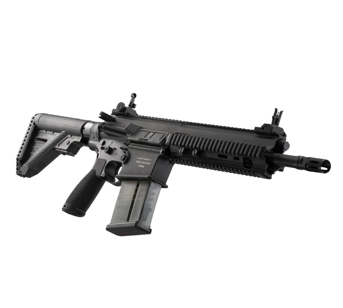 Side view of HK417A2 Rifle AEG Gel Blaster-13.5'' bk