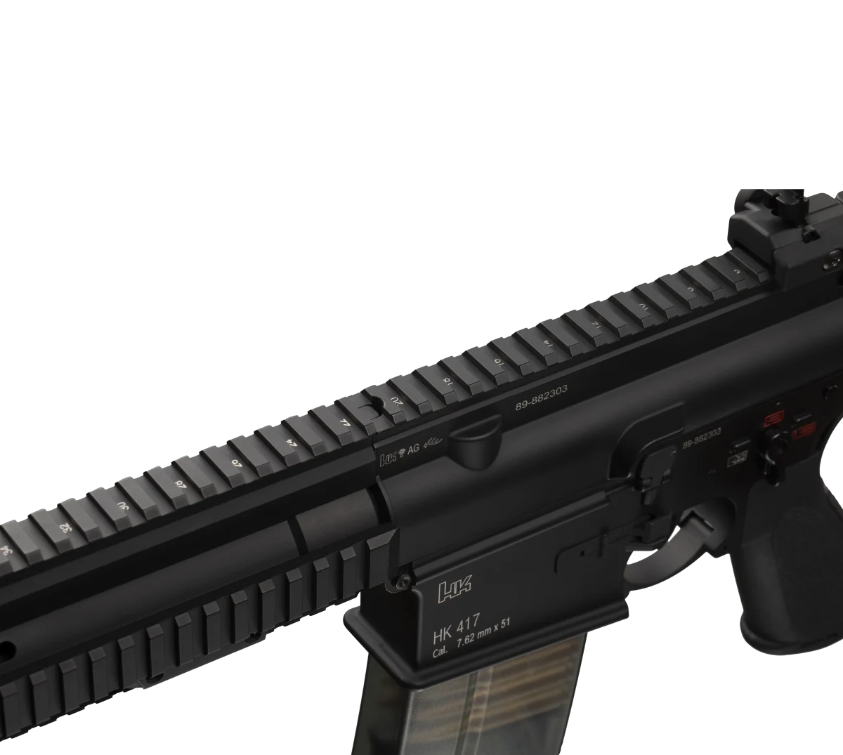 Detail of HK417A2 Rifle AEG Gel Blaster-13.5'' bk