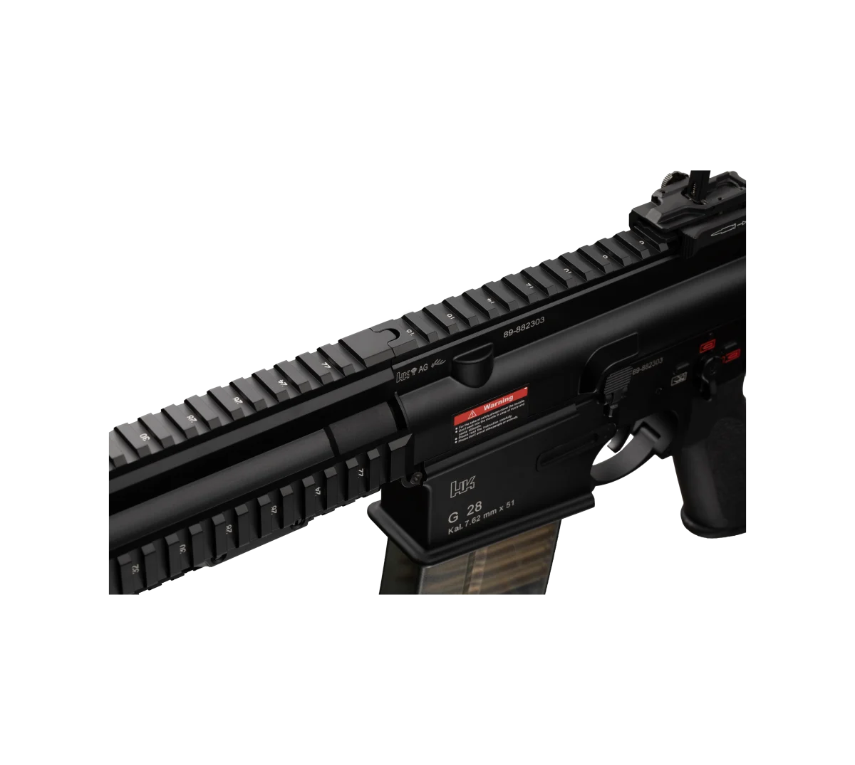 Detail of HKG28 DMR Gel Blaster-black.