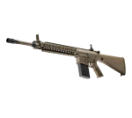 Side view of E&C KAC M110 Sniper Rifle AEG Gel Blaster Replica-tan.