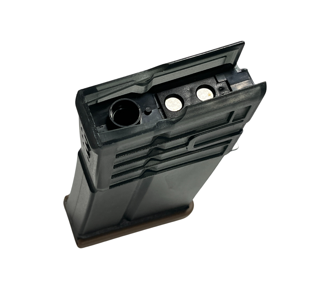 Detail of E&C HK417 AEG Gel Blaster magazine.